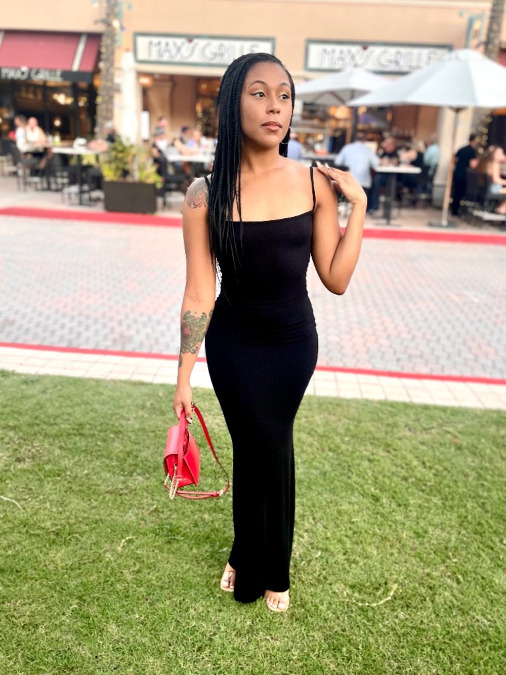 SKIMS Soft Lounge Long Slip Dress Onyx Black S